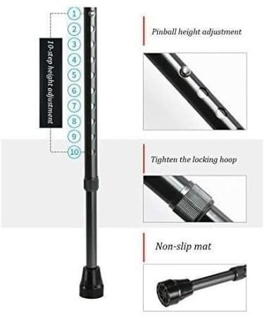 Forearm Crutches Adjustable Ultralight Aluminum Support Adult Forearm Crutch 10 Row Adjustable Flexible Crutch with Comfortable Grip Unisex - Buy Online on GoSupps.com