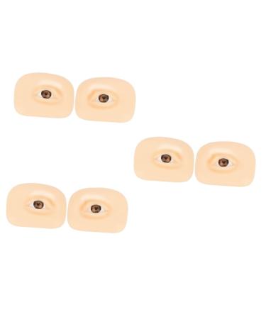 Beavorty Practical Eye Skin 3 Sets Makeup Practice Skin Eyeshadow Fake Silicone Skin Simulated Eye Makeup Board Thicken Mold 6.9x5.2cmx3pcs Assorted Colorx3pcs