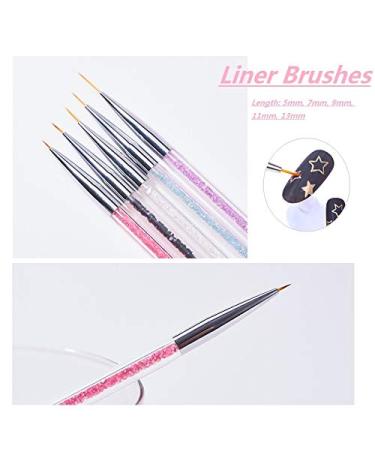5PCS Dual-ended Nail Art Liner Brushes - UV Gel Painting Design Kit - Buy Online on GoSupps.com