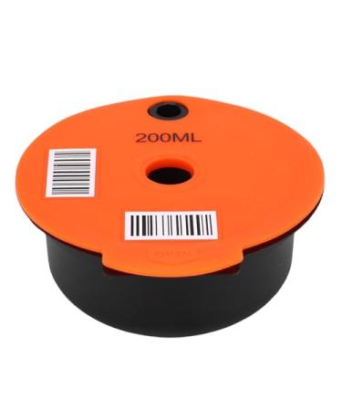 YUEHISY YUEHISY Forbosch Fortassimo Refillable Coffee Capsules 60ml with 4 Orange Lids - Reusable Pods Includes Spoon and Brush