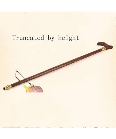 Canes Cane Elderly Crutches Solid Wood Walking Stick Walker T Handle Inlaid Copper Ring Length 88 cm According to Height Truncated by Yourself Selfless dedication - Buy Online on GoSupps.com