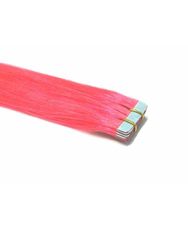 Tape In/On 100% Human Hair Remy Hair Extensions Hair Extension 2.5g / Weft (50cm - 10 Wefts - Pink)
