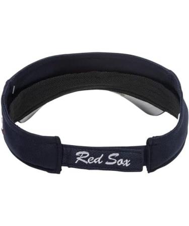 OC Sports Boston Red Sox MLB Sun Visor Cap - Navy Blue w/ Red B Logo | Adjustable Adult Men's Golf Hat - Buy Online on GoSupps.com