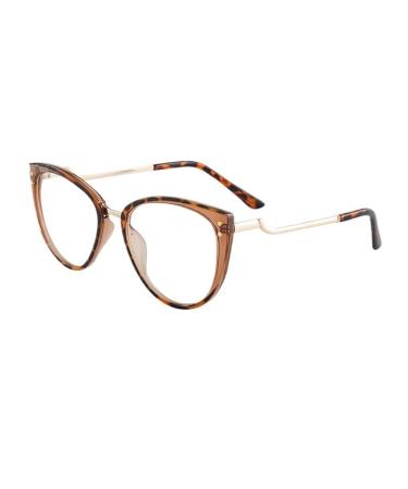 Eyewear Big Frame Reading Glasses Blue Light Blocking Anti Eyestrain Computer Readers Cat-Eye Flat Light Mirror 3.50 C4