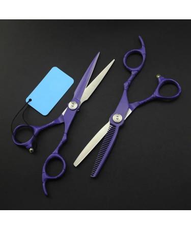 Hair Cutting Scissors 6 Inch Professional JP 440c Steel Purple Hair Cutting Scissors Haircut Thinning Barber Tools Cut Shears Hairdresser Scissors Set - Buy Online on GoSupps.com
