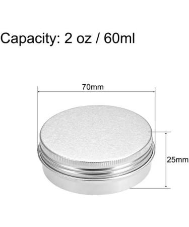 1Pc Silver Small Aluminum Tin Can with Lid Metal Round Tins Containers Screw Lid Round Tin Jar Container Bottle for Cosmetic Lip Balm Cream(50g) Refillable Containers Jars Tools and Accessories - Buy Online on GoSupps.com