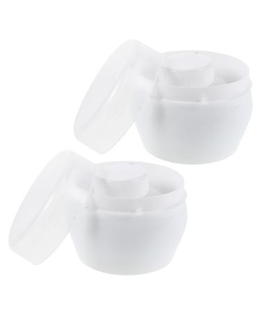 GALPADA Bo te Poudre B b Portable 2 Pi ces Blanche avec Houppette Douce R cipient Rechargeable pour Soin B b pour Change et Voyage Distribution Uniforme et Hygi nique