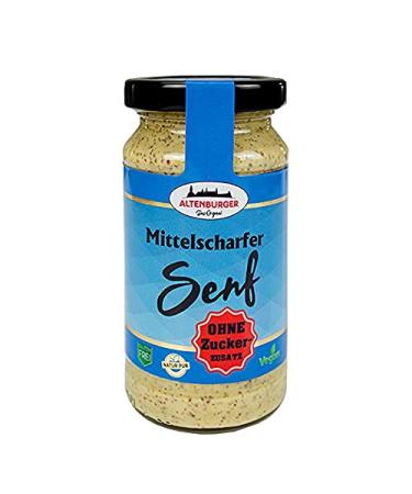 Medium hot mustard WITHOUT added sugar Content 200 ml - Buy Online on GoSupps.com