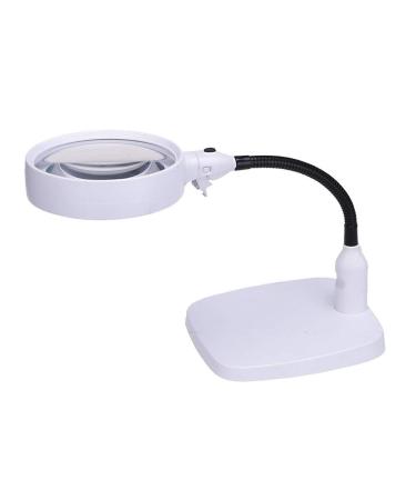 Desktop 8 Times Magnifier 6 LED Light Source Interchangeable Lampshade for Reading Maintenance Book Newspaper Reading Advanced Handicrafts Hobbies Made in China
