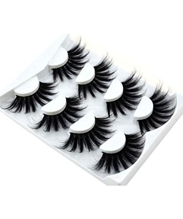 Buy NEW 4 Pairs 3D Mink Hair False Eyelashes | Criss-Cross Wispy & Fluffy 25-30mm Extensions | Handmade Eye Makeup Tools - Buy Online on GoSupps.com