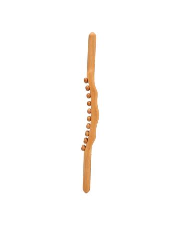 Body Gua Sha Stick Muscle Relaxing 20 Beads Wooden Scraping Massage Bar for Lifting Reducing Puffiness and Firming