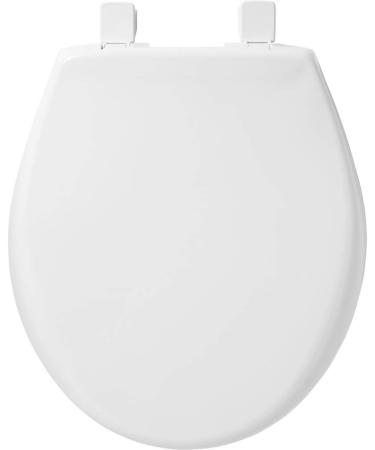BEMIS 790TDGSL 000 Heavy Duty Closed Front Plastic Toilet Seat with Cover will Slow Close  Never Loosen & Reduce Call-backs  ROUND  Plastic  White White Round Toilet Seat - Buy Online on GoSupps.com