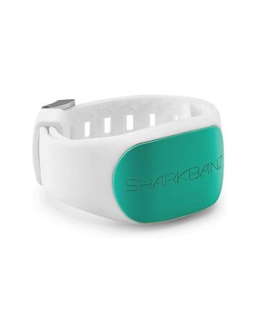 SHARKBANZ 2 Magnetic Shark Repellent Band for Swimming, Surfing, Diving, Snorkeling and All Ocean Sports White/Seafoam