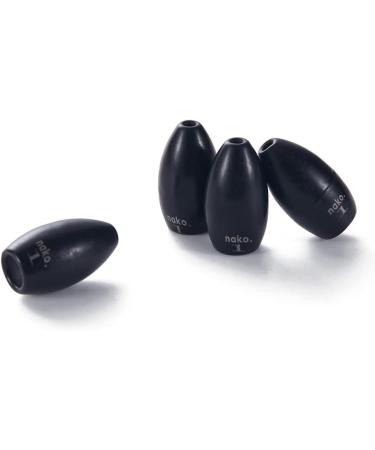 nako. 10 Pack Tungsten Flipping Weights Fishing Sinkers | Fishing Weights for Bass Fishing | Buck Pack No Chip Black 3/16 oz - 10 Pack - Buy Online on GoSupps.com