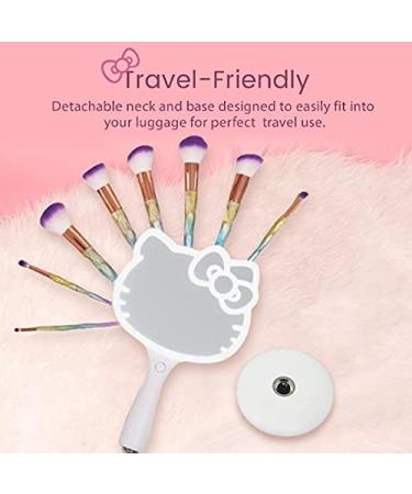 Hello Kitty Light Up Mirror Set - Tri Tone LED Makeup & Handheld Mirror (White) - Buy Online on GoSupps.com