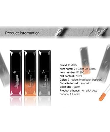 INTEROOKIE 21 Colors Matte Liquid Lipstick Lip Gloss Stain Resistant Non-Fade Lip Icing (14#) - Buy Online on GoSupps.com