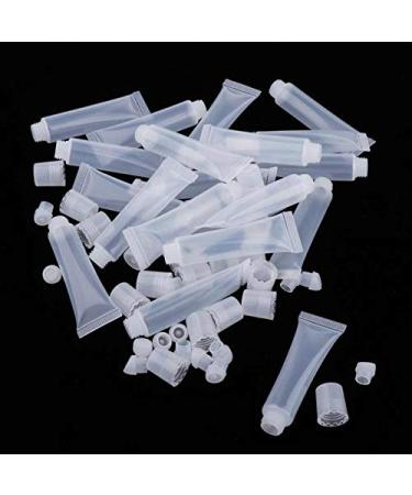 20Pcs Refillable 10ml Mini Clear Lip Gloss Containers for DIY Balm with Syringe - Buy Online on GoSupps.com