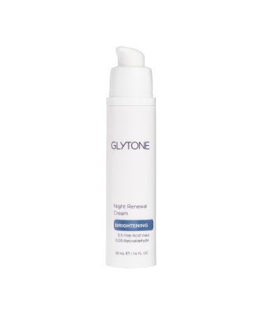 Glytone Night Renewal Cream with 5.5 Free Acid Value Glycolic Acid & Retinaldehyde Improves Skin Elasticity Reduce Appearance of Fine Lines & Wrinkles 1.7 oz.