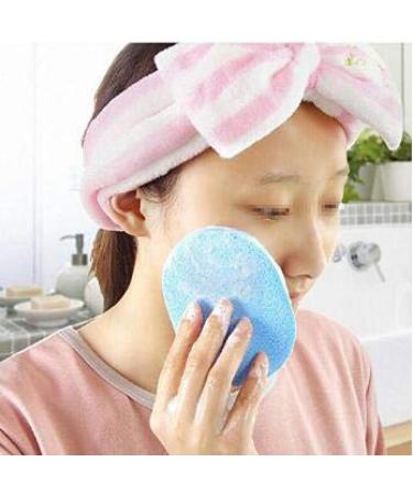 6 Pieces Natural Soft Powder Oval Makeup Sponges Facial Cleansing & Peeling Tools for Flawless Skin - Buy Online on GoSupps.com
