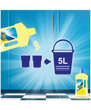 Flash All Purpose Wood Floor Cleaner with Almond Oil Mandarin & Cedarwood Scent 5 Bottles Pack + Our Gift for You: Organza Small Bag - Buy Online on GoSupps.com