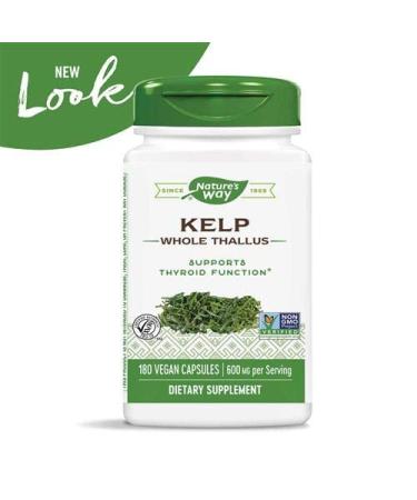 Nature's Way Kelp 180 Capsules - Pack of 2 | Rich in Iodine and Essential Minerals - Buy Online on GoSupps.com