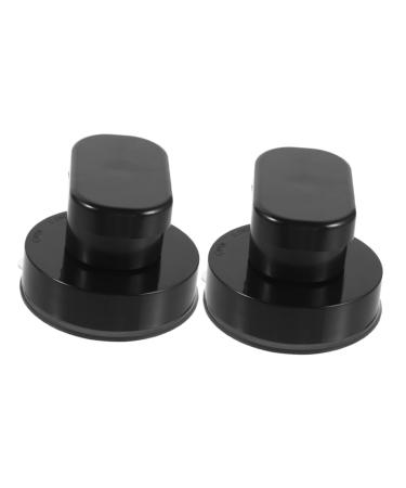 Healeved 2 Pieces Suction Cup Door Handle Black Strong Suction Cup Non-Slip Bathroom Handle for Bathtub Refrigerator Drawer Furniture Safety Handle