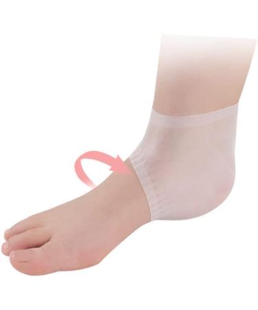 Ipetboom 1 Pair Gelt Heel Repair Socks Heel Cups for Heel Pains Moisturizing Heel Sock Moisturizing Socks Silicone Heel Protector Silicone Gel Shoe Insole for Men Women White Soft - Buy Online on GoSupps.com