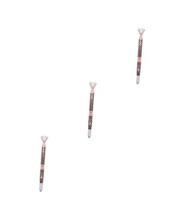 FOMIYES 3pcs Embroidery Pen Eyebrow Kit 3 Head Needle Pen Makeup Tool Makeup Supply Make up Rose Gold 3d