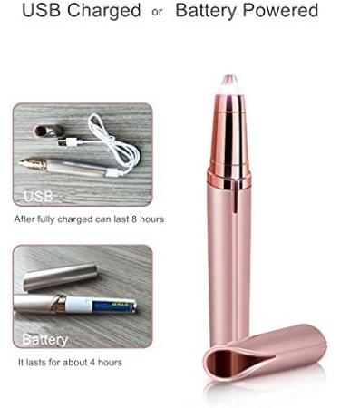 Buy USB Rechargeable Electric Eyebrow Hair Remover | Painless Facial Trimmer for Eyebrows Lips & Nose - International Shipping Available - Buy Online on GoSupps.com