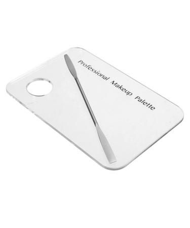 NOLITOY Nail Scraper Nail Art Stainless Steel Plate for Painting Stainless Steel Makeup Palette Nail Tools Nail Art Tool Cosmetic Nail Non- Stick Oil Paint Metal Make up Spatula
