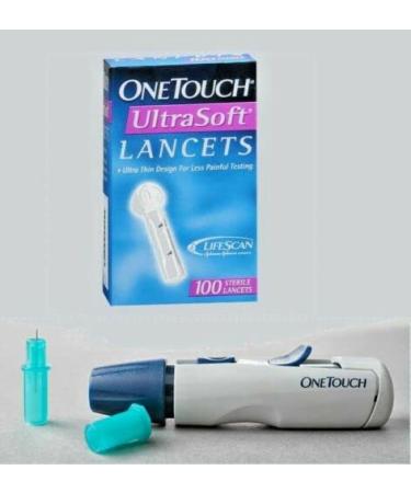 One Touch Ultra Soft Lancing Device & 100 Ultrasoft Lancets