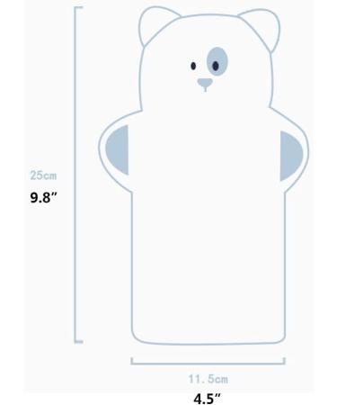 2Pcs Blue Baby Wash Mitt - Cute Animal Designs Kids Washcloths Glove for Gentle Skin Cleanse - Buy Online on GoSupps.com