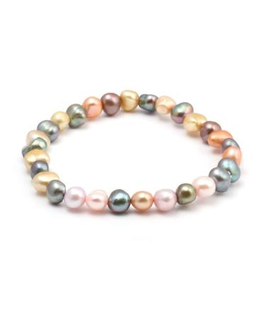 HAODUOO 100% Natural Bracelet Charms Elastic Rope Colorful Bracelets Real Gift For Girl Friend As Customize Show As Picture
