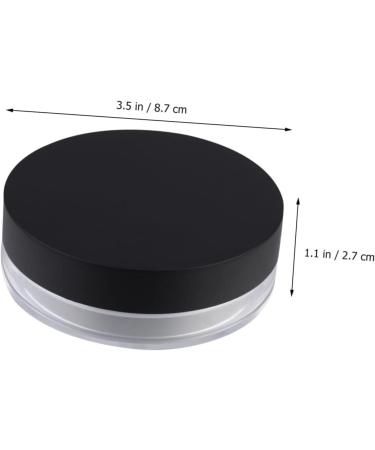 BIUDECO 2pcs Loose Powder Box with Compartment Powder Puff Holder Loose Powder Case Empty Powder Case Black - Buy Online on GoSupps.com