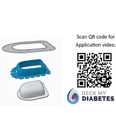 Omnipod Grip Shield with Comfort Ring by Deck My Diabetes - Sky Blue | Reusable, Flexible, One-Handed Application with Overlay Patches - Buy Online on GoSupps.com