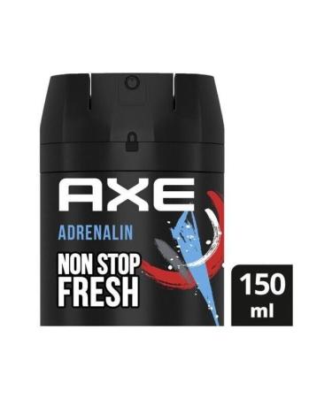AXE (6 Pack) Adrenalin Body Spray for Men 5.07 Oz (150ml) |Mandarin & Sandalwood scent |48H Non Stop Fresh |by SBD - Buy Online on GoSupps.com