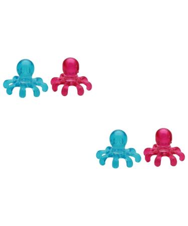 Tovinanna 4 pieces massage device Portable massage lying hair masking children's plaster shampoo tools comfortable head scratches hair care accessories household head gripper older plastic