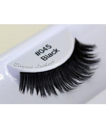 Elegant Lashes #045 Black Long Glamorous Professional Human Hair False Eyelashes - Buy Online on GoSupps.com