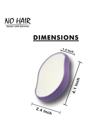 No Hair Crystal Hair Eraser - Reusable Painless Hair Remover for Men and Women - Exfoliation Tool for Back, Arms, and Legs - Matte Purple - Buy Online on GoSupps.com