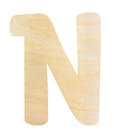 Large Wooden Letters 30cm Wooden Letter for Crafts Children's Names Capital Alphabet 5mm Thick Unfinished MDF Wood Slices Nursery Wall Hanging Art Stencils Sign Board Painting Home Decor (N)
