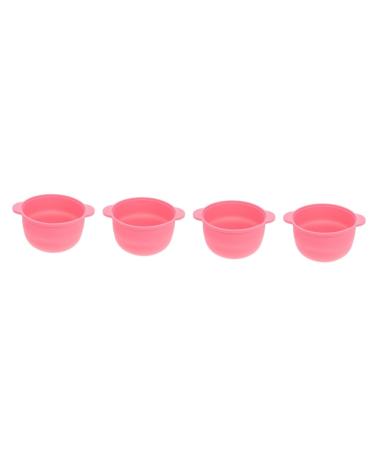 Shineofi 4 pieces of non-stick wax melting clip silicon container heating pink pink wax melting interior pot wax melting tool liner non-female coating inner pot container rosax4stk 13x11cmx4pcs