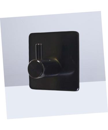 Alipis Mount Black Single Waterproof Robe Towel Steel Hanger Hook Clothes for Wall Hooks Stainless Kitchen medium Black - Buy Online on GoSupps.com