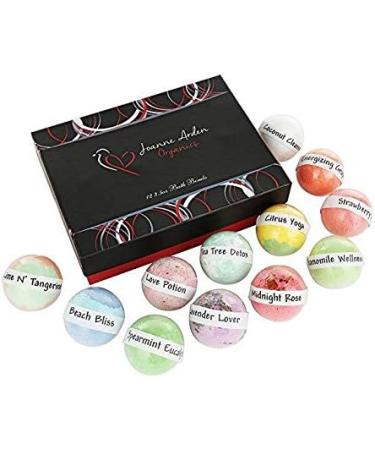 12-Piece USA Bath Bombs Gift Set for Bubble & Spa Baths - Handmade Shea Butter & Essential Oils, Moisturizing Fizzy Balls for Men & Women - Buy Online on GoSupps.com