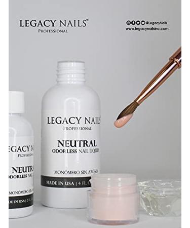 Legacy Nails Professional Neutral Odorless Nail Liquid - Odorless Non-yellowing Formula  Great for Clients and Nails Techs That Sensitive To Monomer Smell (4 Ounces) - Buy Online on GoSupps.com