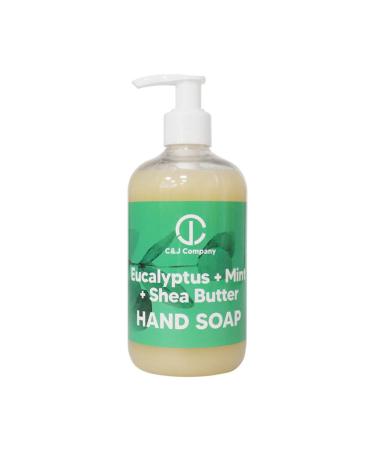 C&J Company Hand Soap  Made with Shea Butter  Eucalyptus + Mint Moisturizing Hand Wash  All Natural  Alcohol-Free  Cruelty-Free  12oz