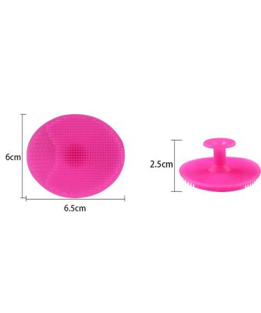 Soft Silicone Facial Cleansing Pad - Exfoliating Scrubber & Shower Sponge for Blackhead Removal - Rosy Color - Buy Online on GoSupps.com