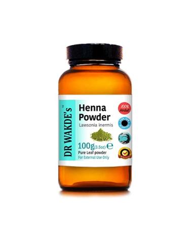 DR WAKDE'S Henna Powder (Mehendi) - 100g (3.5oz) | Pure Raw & Dried Powder | Ayurvedic Herb | Vegan | Nothing Added Nothing Removed | Same Day Dispatch