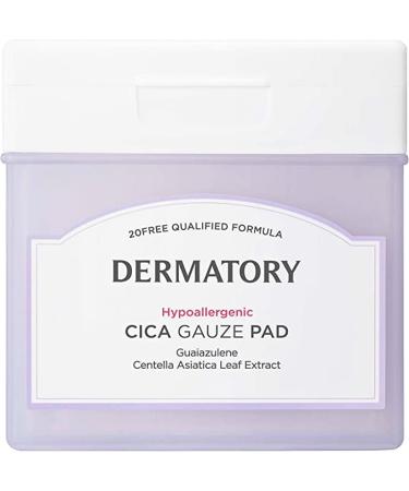 DERMATORY Azulene Hypoallergenic CICA Rescue Gauze Pad for Irritated Skin | Moisturizing Skin-Relief Free of 98 Allergens Hypoallergenic Tested Dermatologist Tested | 22 New (60 Pads) Purple