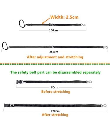 YankMooM 6-in-1 Hands Free Dog Leash for Large Dogs | Reflective Line | Adjustable Lead for Running, Hiking, Walking, Training | Black (5-8 ft) - Buy Online on GoSupps.com