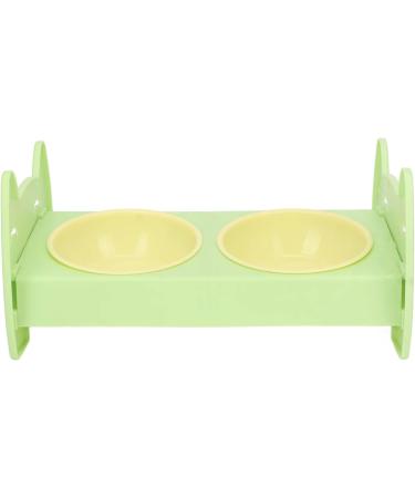 Miskall Double Pet Bowl - Leak-Proof Food-Safe Large Capacity Green Dog & Cat Bowl with Support Attachment - Buy Online on GoSupps.com